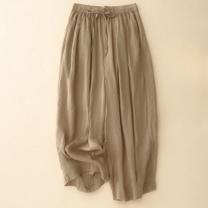 Pantalones casuales sueltos de doble capa Buddha Stones , de largo 7-8, para mujer, con bolsillos - Perú - US14，UK/AU18，EU46 (2XL) - image 0