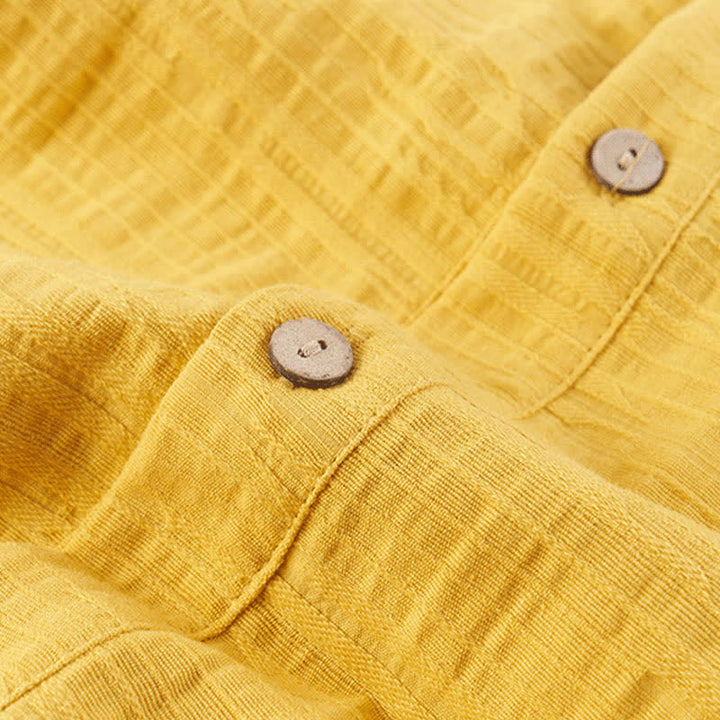 Buddha Stones Camisas de manga larga para hombre, estilo Tang vintage, con cuello mandarín y botones de rana, para otoño/invierno. - image 9
