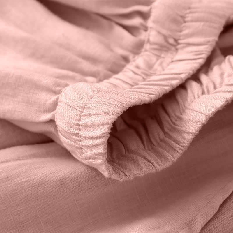 Buddha Stones Pantalones de mujer informales de verano, minimalistas, geométricos, con bajo calado y tobillo ancho. - image 19