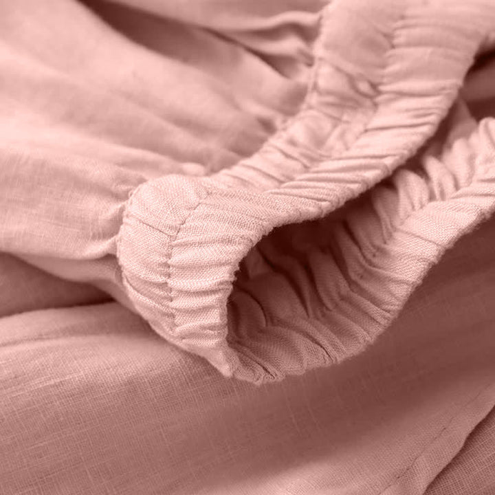 Buddha Stones Pantalones de mujer informales de verano, minimalistas, geométricos, con bajo calado y tobillo ancho. - image 19
