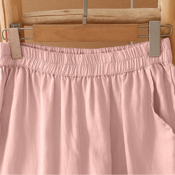 Buddha Stones Camiseta sin mangas vintage informal de verano con estampado geométrico, bajo hueco, botones en la espalda y bolsillo de parche. - image 8