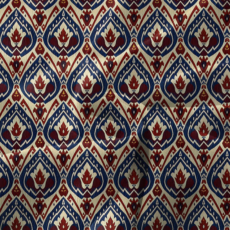 Buddha Stones Vestido midi de verano informal bohemio con estampado geométrico Ikat para mujer, sin mangas y con bolsillos. - image 3