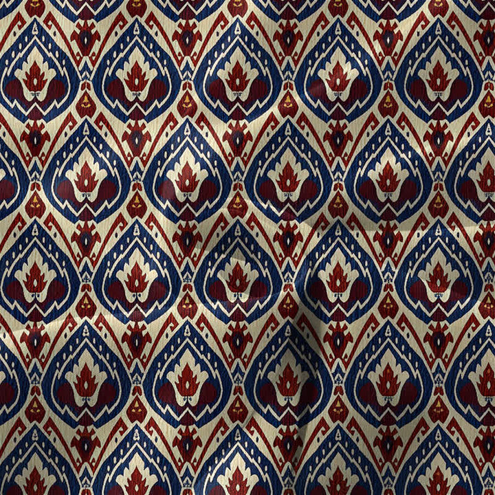 Buddha Stones Vestido midi de verano informal bohemio con estampado geométrico Ikat para mujer, sin mangas y con bolsillos. - image 3