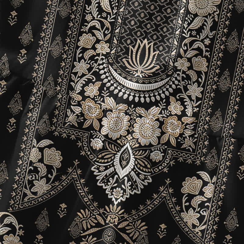 Buddha Stones Vestido midi de verano informal estilo bohemio étnico con estampado de medallón y bolsillos para mujer. - image 3