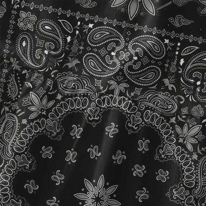 Buddha Stones Vestido midi de verano informal para mujer con estampado floral paisley y bandana, sin mangas y con bolsillos. - image 1