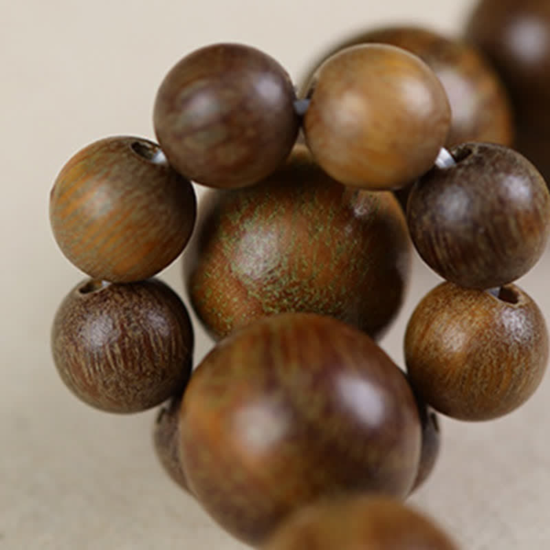 Buddha Stones Pulsera de cuentas de madera de ébano con diseño de gato de la suerte para conectar con la tierra - image 8