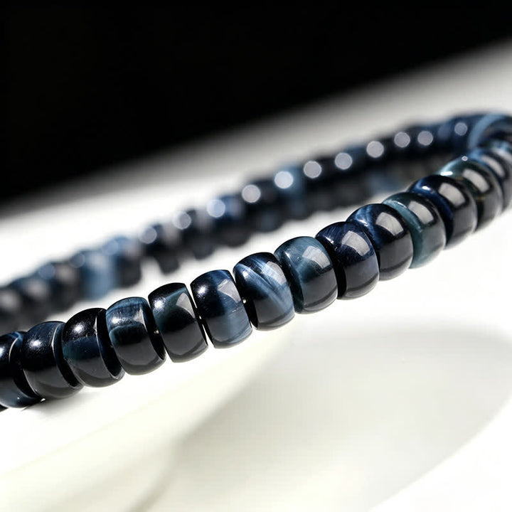 Buddha Stones Pulsera de cuentas positivas con ojo de tigre azul - image 8