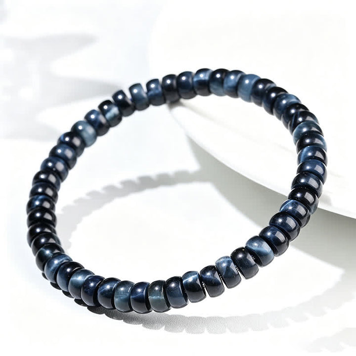 Buddha Stones Pulsera de cuentas positivas con ojo de tigre azul - image 3