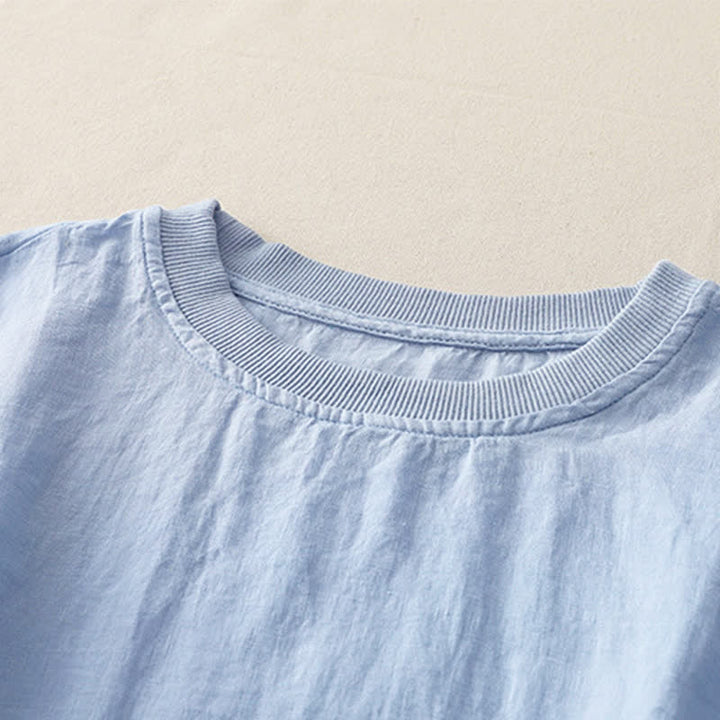 Camiseta de manga corta de poliéster para mujer con cuello redondo y diseño de Buddha Stones. - image 1
