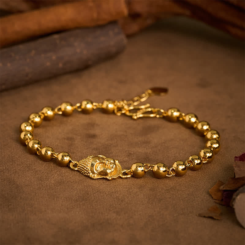 Buddha Stones Pulsera de cobre con cuentas de Buda "Serenidad" - image 1
