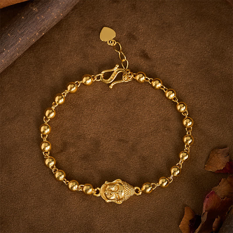 Buddha Stones Pulsera de cobre con cuentas de Buda "Serenidad" - Buda (Compasión ♥ Serenidad) - image 0