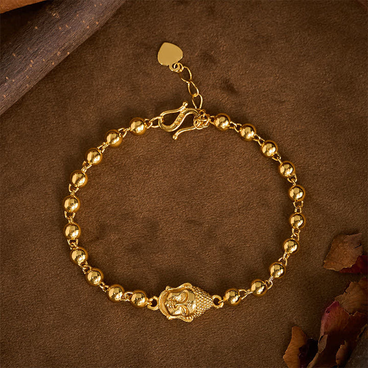 Buddha Stones Pulsera de cobre con cuentas de Buda "Serenidad" - Buda (Compasión ♥ Serenidad) - image 0
