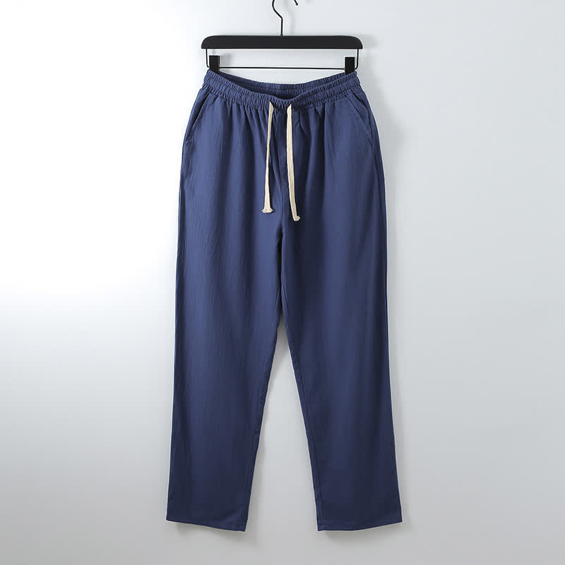 Conjunto de ropa para hombre: Hanfu, top y pantalón, con cuello cruzado y estampado de Buddha Stones. - image 25