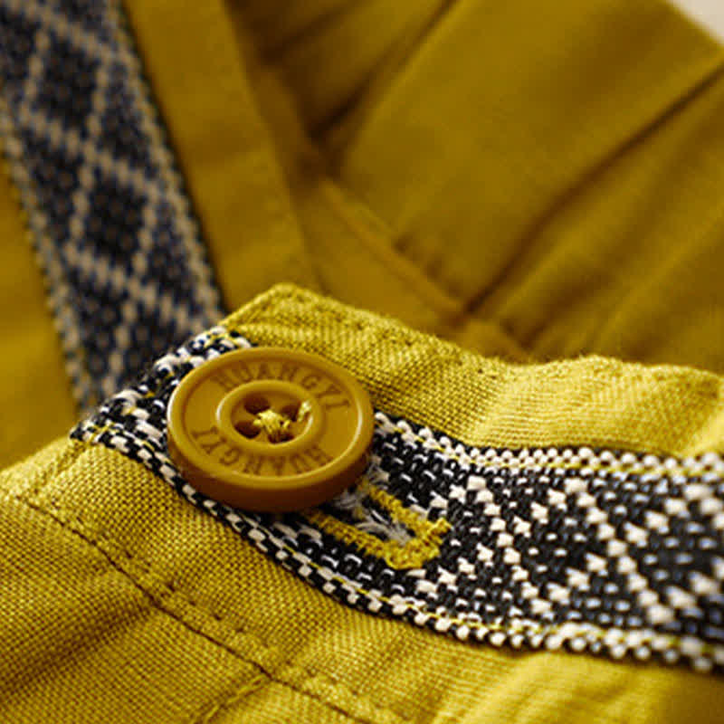 Pantalones de mujer con Buddha Stones, color liso, cierre frontal, cintura elástica y bolsillos. - image 13
