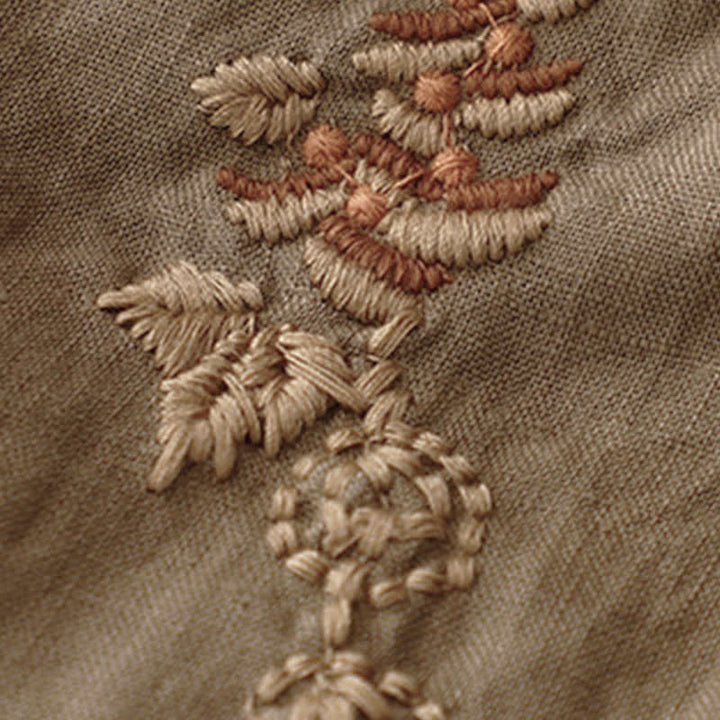 Falda de mujer vintage con bordado de Buddha Stones, cordón ajustable y bolsillos. - image 2