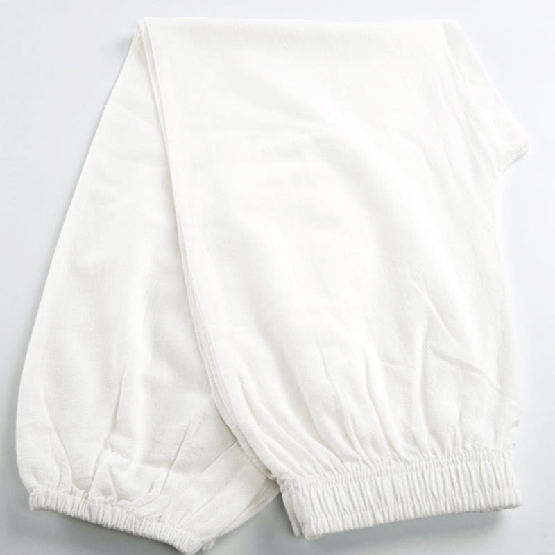 Pantalones unisex de verano de color liso con cintura elástica para practicar Tai Chi Qigong, con bolsillos y estampado Buddha Stones. - image 8