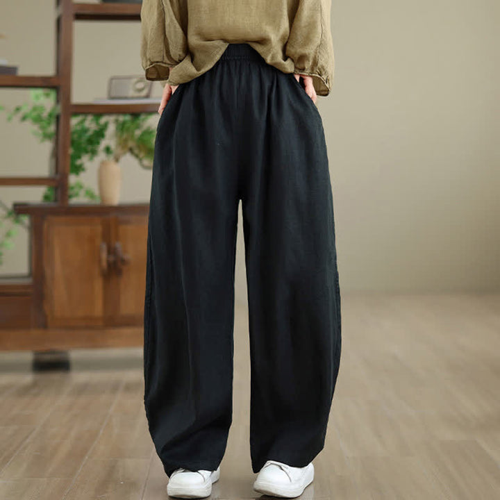 Pantalones anchos de algodón liso para mujer con bolsillos, estampado Buddha Stones. - image 28