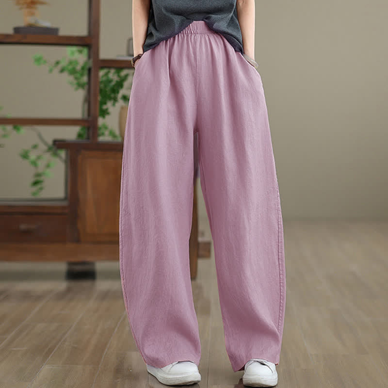 Pantalones anchos de algodón liso para mujer con bolsillos, estampado Buddha Stones. - image 7