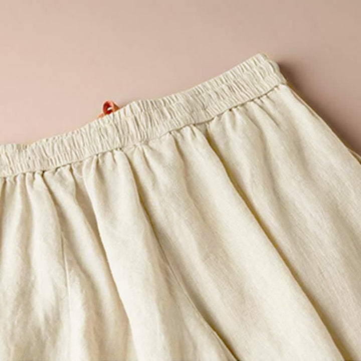 Pantalones de mujer de pierna ancha con bolsillos, estilo casual, con abertura en el bajo y estampado de Buddha Stones. - image 3