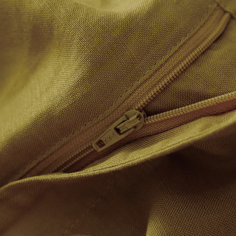 Pantalones cortos de mujer Buddha Stones, color liso, largo 7-8, pierna ancha, con bolsillos y cremallera. - image 1