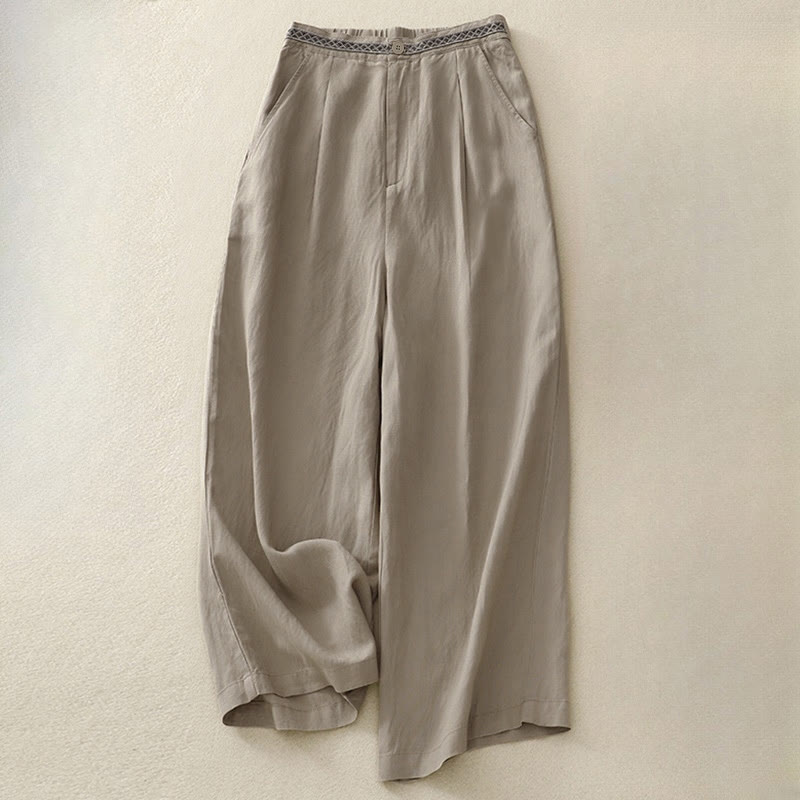 Pantalones cortos de mujer Buddha Stones, color liso, largo 7-8, pierna ancha, con bolsillos y cremallera. - Broncearse - US8-10，UK/AU12-14，EU40-42 (2XL) - image 11