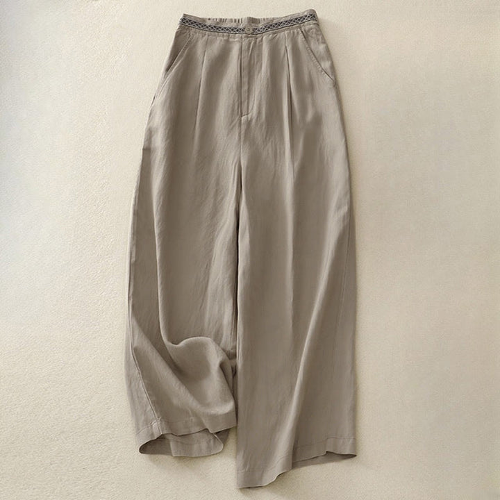 Pantalones cortos de mujer Buddha Stones, color liso, largo 7-8, pierna ancha, con bolsillos y cremallera. - Broncearse - US8-10，UK/AU12-14，EU40-42 (2XL) - image 11