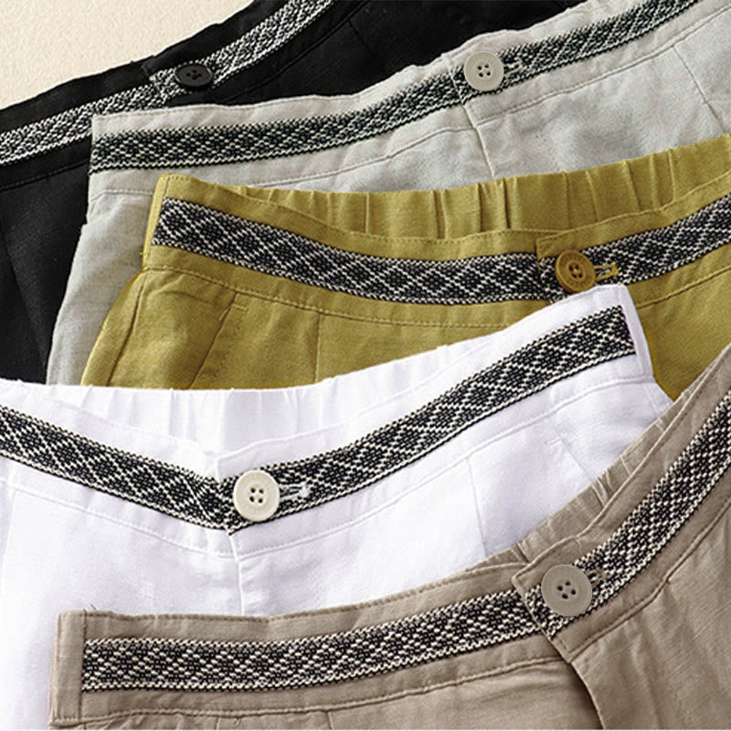 Pantalones cortos de mujer Buddha Stones, color liso, largo 7-8, pierna ancha, con bolsillos y cremallera. - image 23