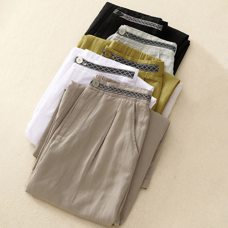 Pantalones cortos de mujer Buddha Stones, color liso, largo 7-8, pierna ancha, con bolsillos y cremallera. - image 24