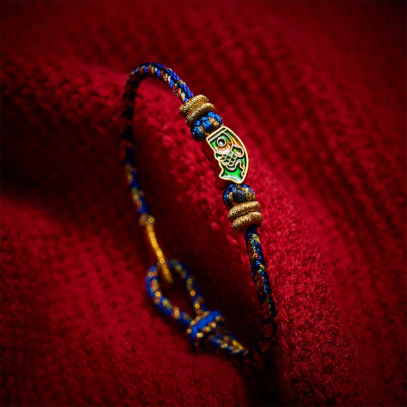 Buddha Stones Pulsera de cuerda tejida a mano con diseño de pez koi. - image 18