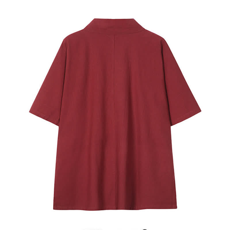 Buddha Stones Kimono minimalista de algodón y lino liso con cordón ajustable para hombre, ideal para primavera y verano. - image 1