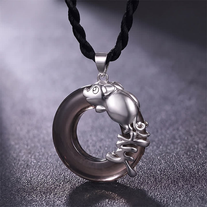 Buddha Stones Collar con colgante de la suerte con hebilla de la paz del zodíaco chino - Cerdo - image 17