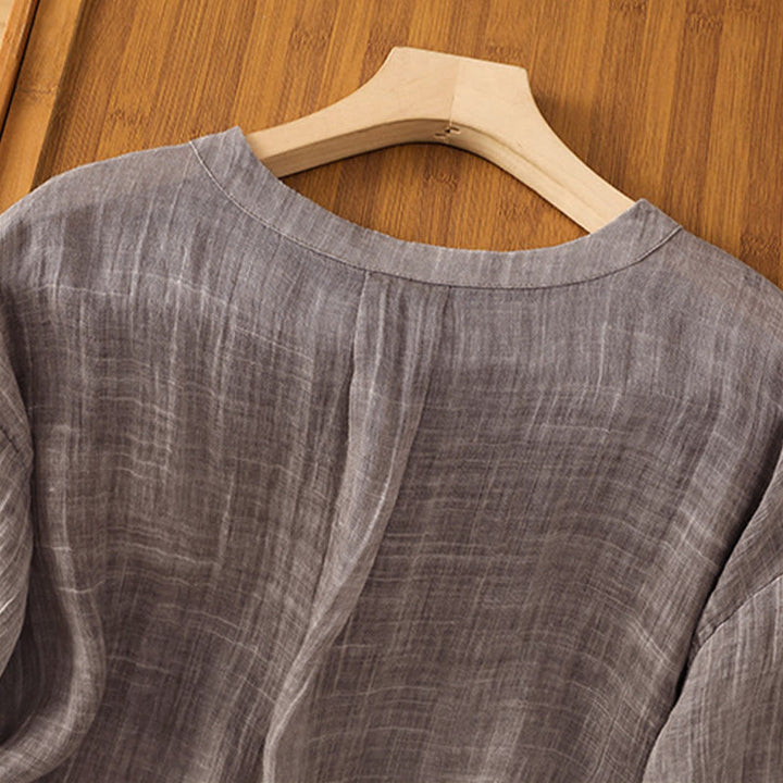 Camiseta de manga tres cuartos para mujer, estilo casual de verano, con cuello redondo y estampado de Buddha Stones. - image 19