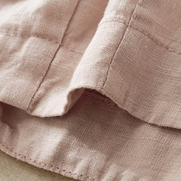 Pantalones cortos casuales lisos con Buddha Stones para mujer, estilo harem de lino con bolsillos. - image 26