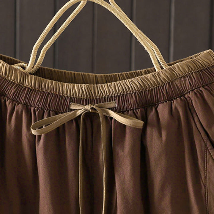 Pantalones térmicos tipo harem lisos para mujer con bolsillos, estampado de Buddha Stones. - image 7