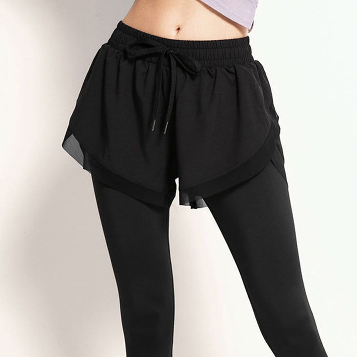 Mallas deportivas Buddha Stones 2 en 1 para mujer, ideales para fitness al aire libre y yoga. - image 13