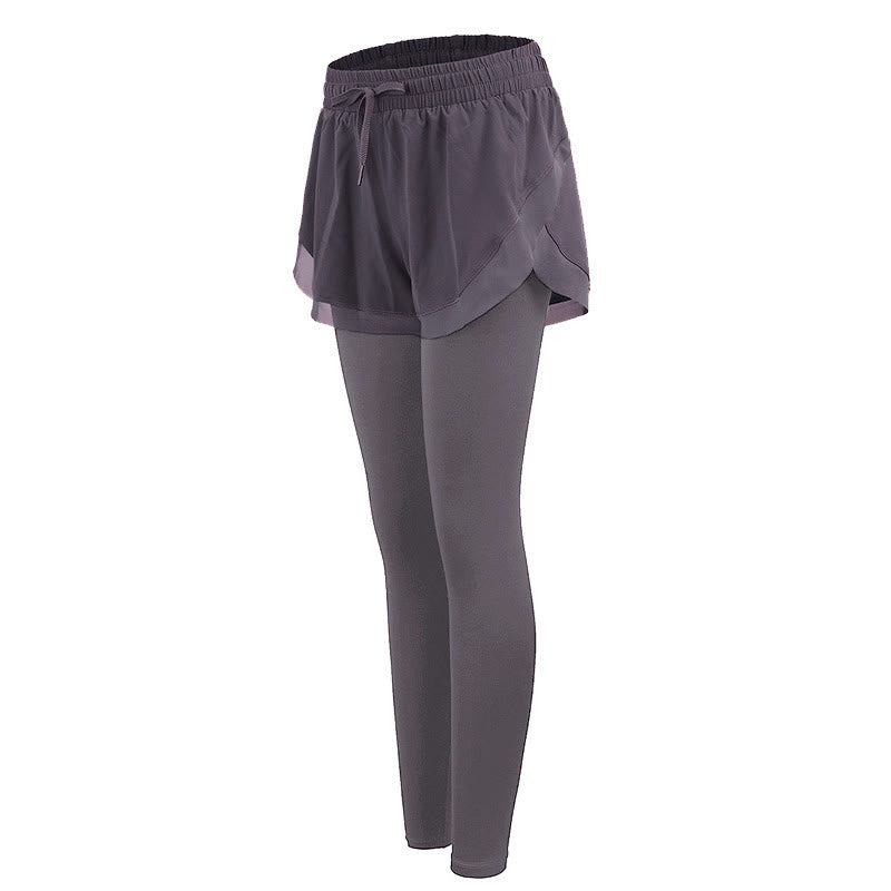 Mallas deportivas Buddha Stones 2 en 1 para mujer, ideales para fitness al aire libre y yoga. - Cardo - US8-10, UK/AU12-14, EU40-42 (XL) - image 0