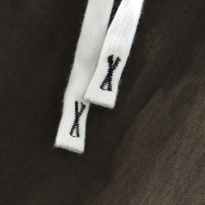 Pantalones de lino para hombre, largos hasta el tobillo, con bolsillos, de la Buddha Stones Fall Solid, con cordón ajustable y cintura elástica. - image 14