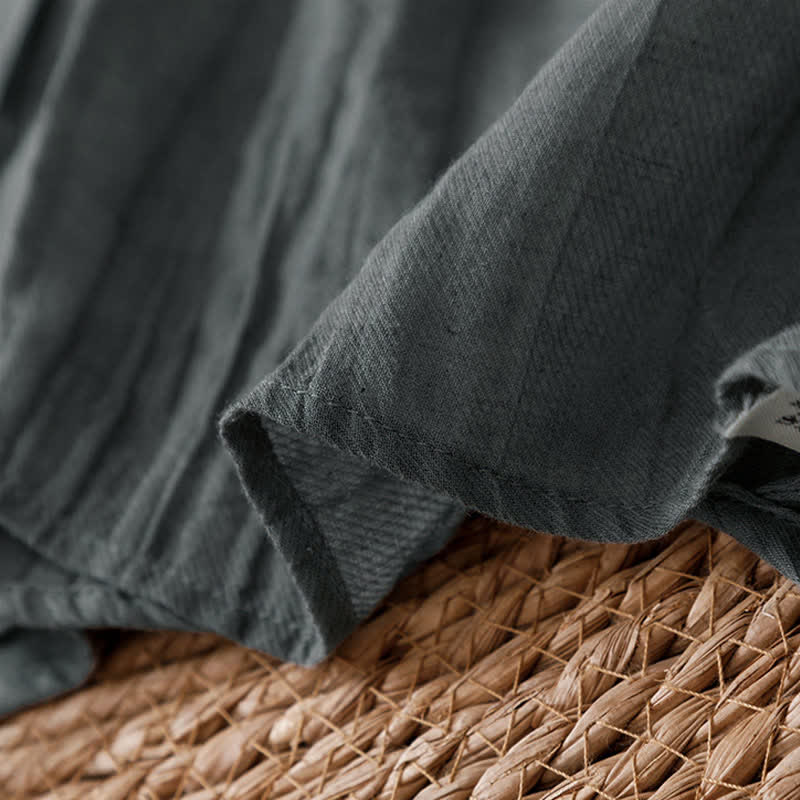 Buddha Stones Kimono de mujer liso con cordón, diseño arrugado y estilo bohemio informal de verano para mujer. - image 18