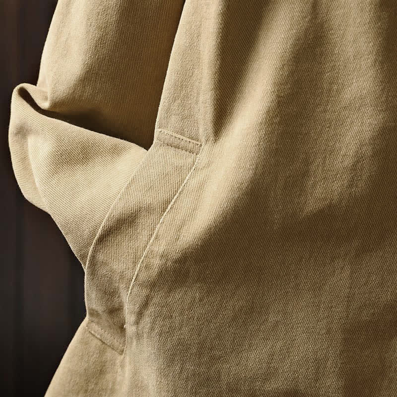 Chaqueta de mujer de manga larga, media, con bolsillos, botones, cuello de solapa y estampado de Buddha Stones para primavera y otoño. - image 9