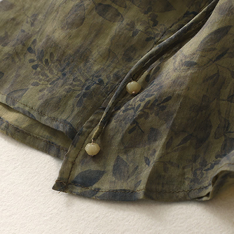 Camisa de manga tres cuartos para mujer con diseño de bordado de Buddha Stones - image 18