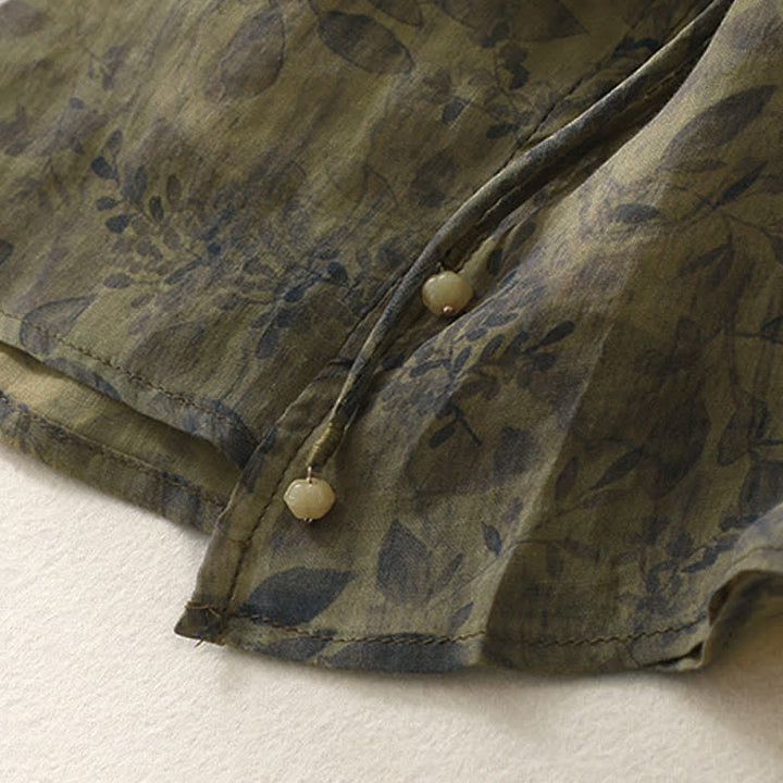 Camisa de manga tres cuartos para mujer con diseño de bordado de Buddha Stones - image 18