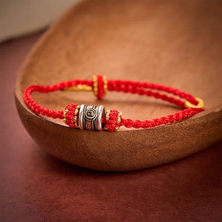 Buddha Stones Pulsera de armonía de hilo rojo Yin Yang de cobre - image 1