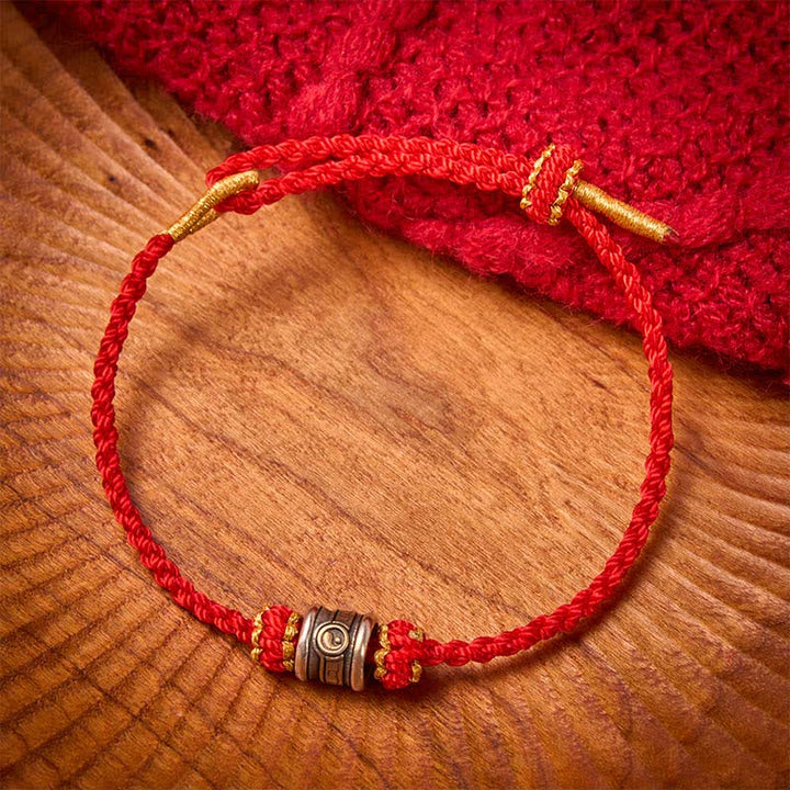 Buddha Stones Pulsera de armonía de hilo rojo Yin Yang de cobre - image 3