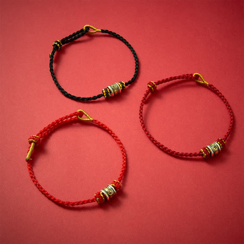 Buddha Stones Pulsera de armonía de hilo rojo Yin Yang de cobre - image 20