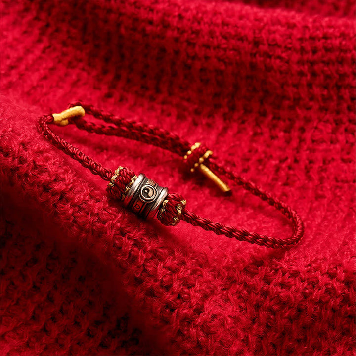 Buddha Stones Pulsera de armonía de hilo rojo Yin Yang de cobre - image 18