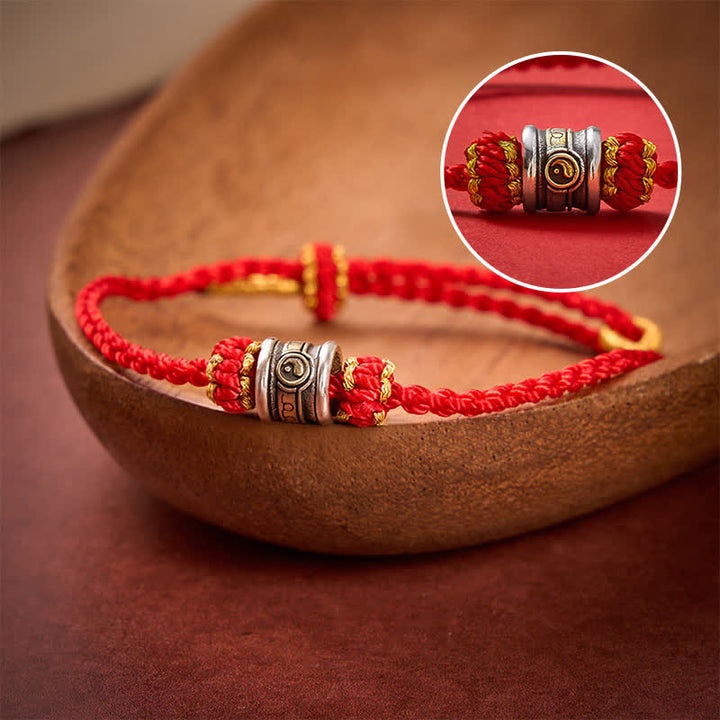 Buddha Stones Pulsera de armonía de hilo rojo Yin Yang de cobre - Cuerda roja - image 0