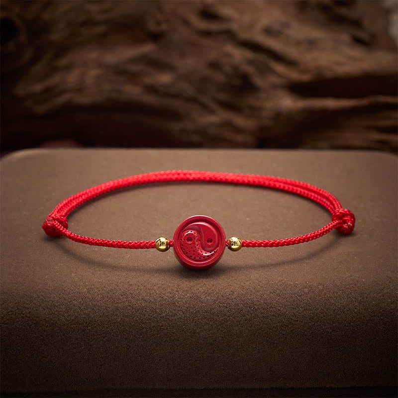 Buddha Stones Pulsera de equilibrio de hilo rojo Yin Yang - image 3
