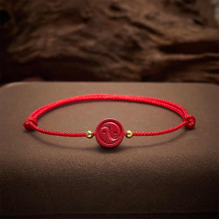 Buddha Stones Pulsera de equilibrio de hilo rojo Yin Yang - image 3