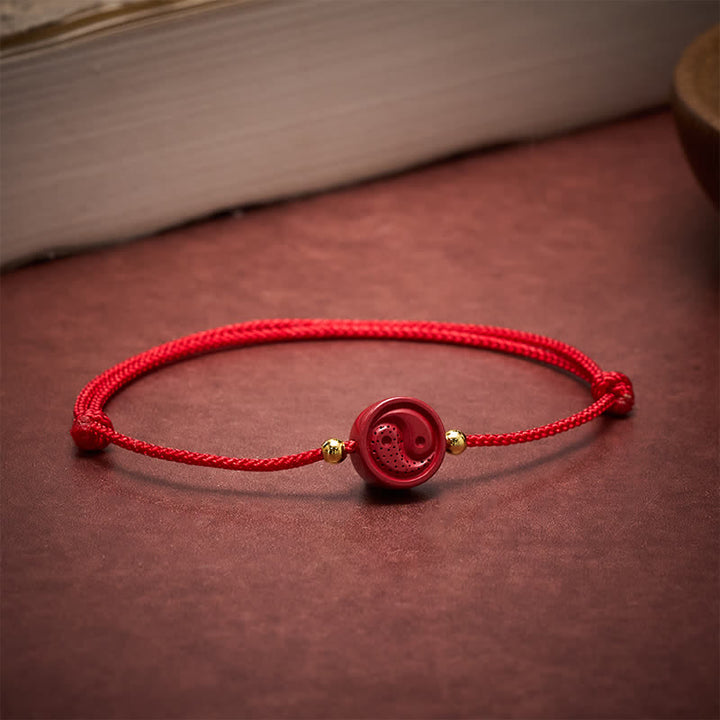 Buddha Stones Pulsera de equilibrio de hilo rojo Yin Yang - image 2