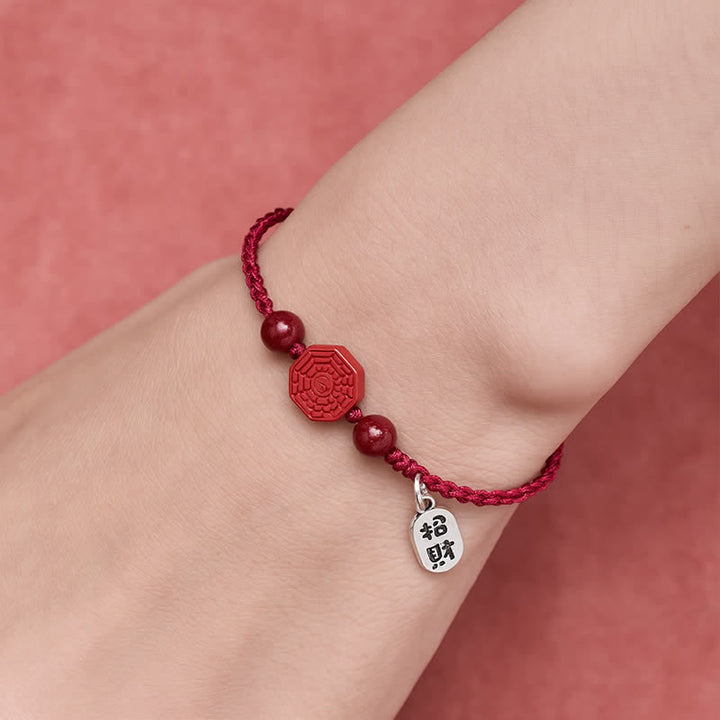 Buddha Stones Pulsera de armonía de hilo rojo Bagua - image 4